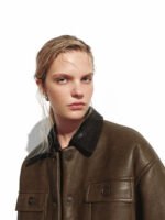 Flap Pockets Button Up Collared Jackets