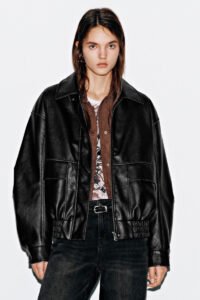 Flap Pockets Collared Bomber Jackets