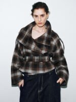 Plaid Wool Blend Jackets - Suggy