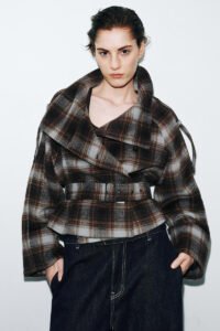 Plaid Wool Blend Jackets - Suggy