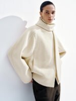 Scarf Oversize Pile Wool Blend Jackets