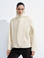 Scarf Oversize Pile Wool Blend Jackets