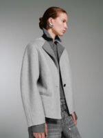 Short Tailored Wool Blend Jackets