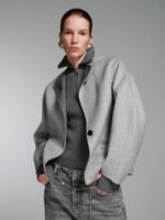 Short Tailored Wool Blend Jackets