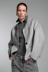 Short Tailored Wool Blend Jackets