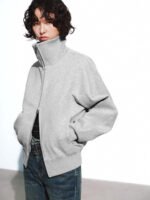 Stand Collar Full Zip Bomber Jackets