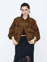 Suede Cropped Jackets