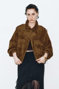 Suede Cropped Jackets