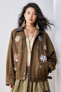 Suede Embroidered Jacket