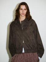 Suede Zip Up Front Jackets