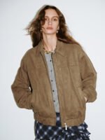 Suede Zip Up Front Jackets