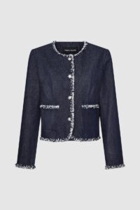 Tailored Contrast Trim Denim Jackets