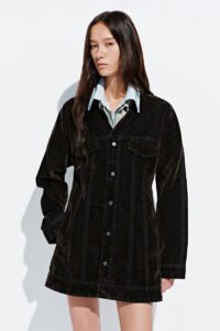 V-Neck Button Up Denim Jackets