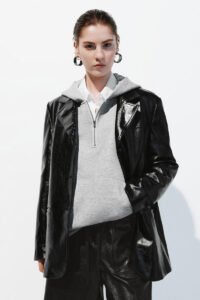 Vegan Leather Button Up Jackets