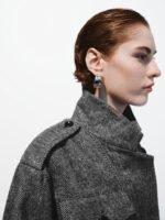 Wrap Front Notch Collar Jackets