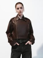 Zip Detail Wrap Front Jackets