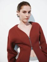 Zip Up Front Red Jackets