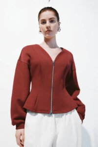 Zip Up Front Red Jackets