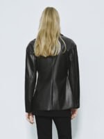 Zip Up Front Vegan Leather Jackets