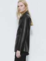 Zip Up Front Vegan Leather Jackets
