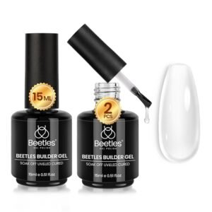 Professional Builder Nail Gel Kit for Nails – 5-in-1 Nail Extension Gel, Strengthener, Thickening Overlay & Nail Repair Set (UV/LED Cure)