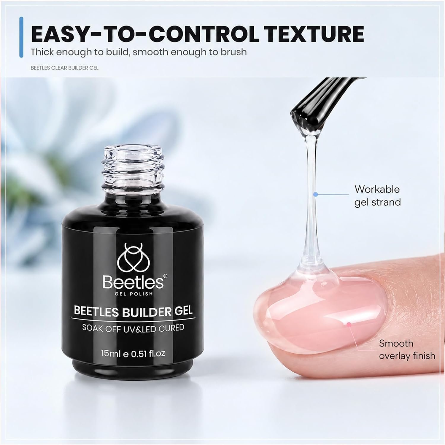 Professional Builder Nail Gel Kit for Nails – 5-in-1 Nail Extension Gel, Strengthener, Thickening Overlay & Nail Repair Set (UV/LED Cure) - Image 4